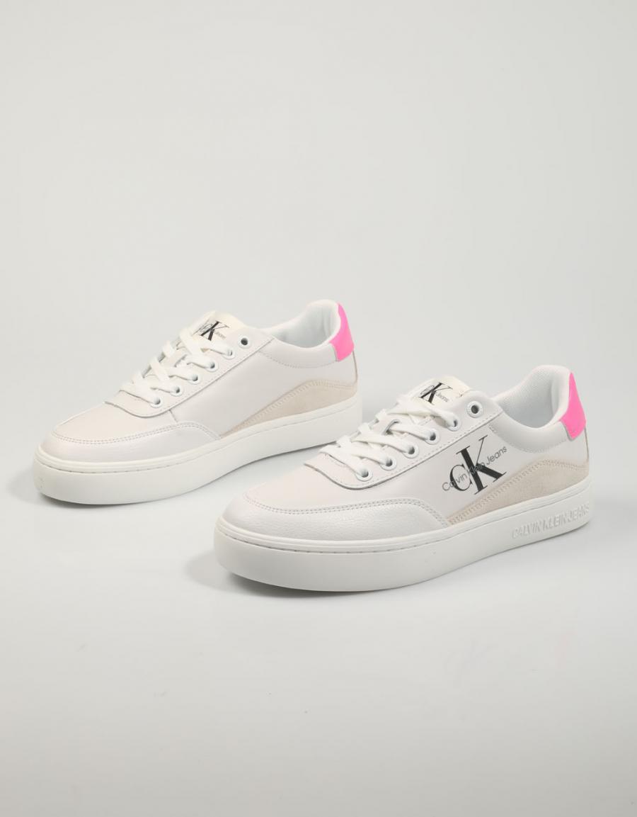 CALVIN KLEIN Classic Cupsole Laceup Low Lth White