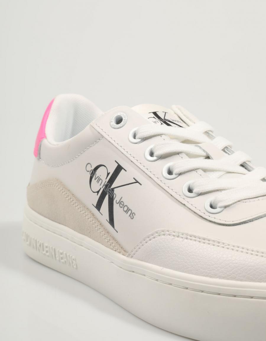 CALVIN KLEIN Classic Cupsole Laceup Low Lth Blanc