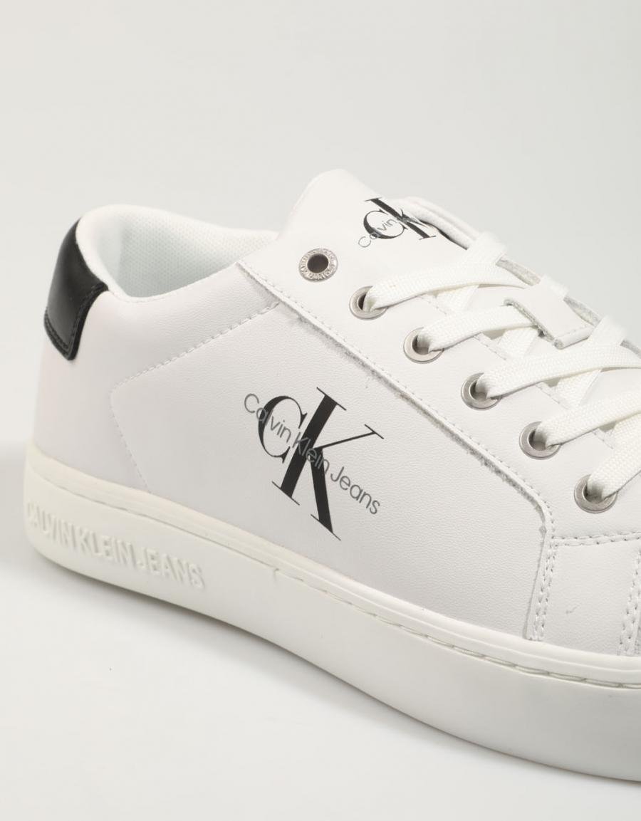 CALVIN KLEIN Classic Cupsole Laceup Low Lth White