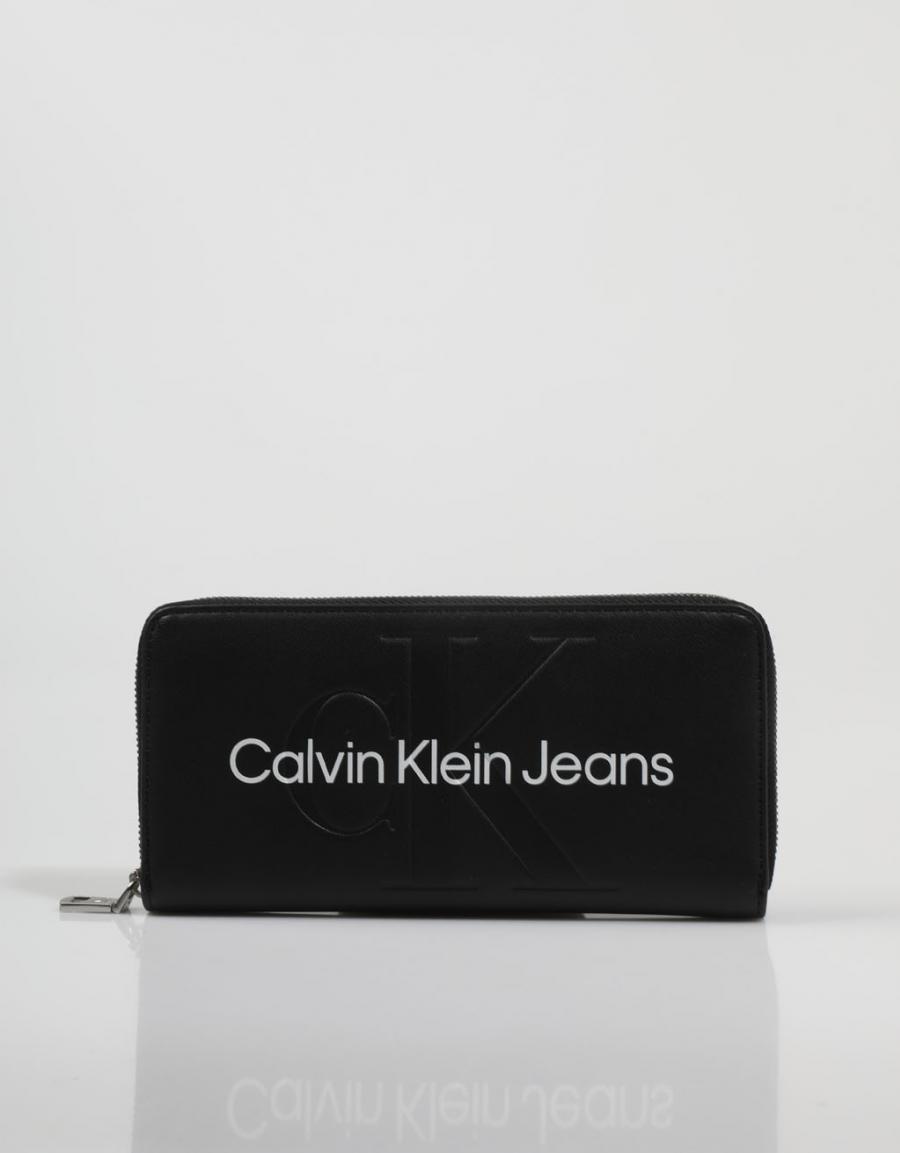 CALVIN KLEIN Sculpted Zip Around Negro