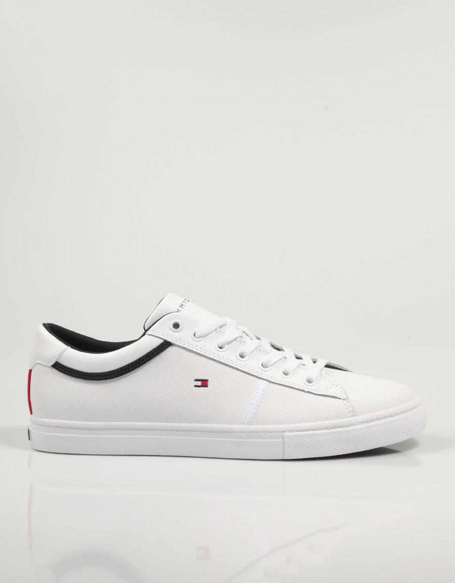 TOMMY HILFIGER Iconic Leather Vulc Punched Blanco