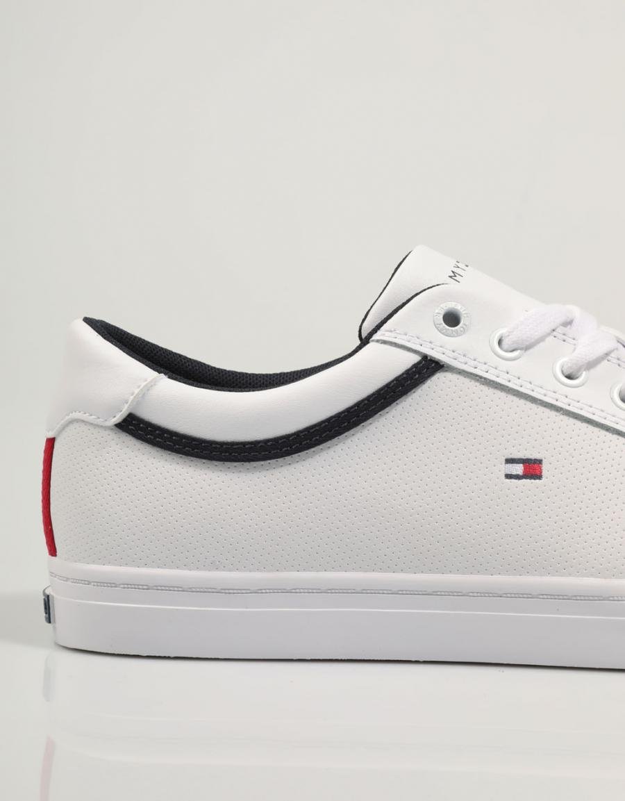 TOMMY HILFIGER Iconic Leather Vulc Punched Blanc