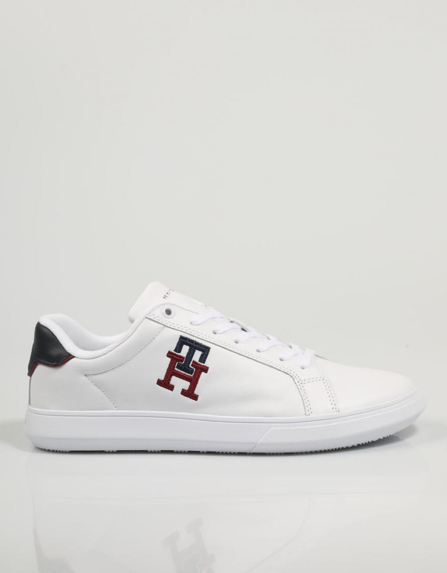 TOMMY HILFIGER Cupsole Leather Monogram White