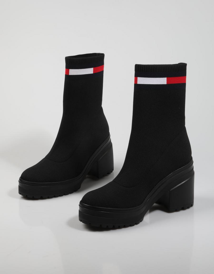 TOMMY HILFIGER Water Resistent Knitted Boot Noir