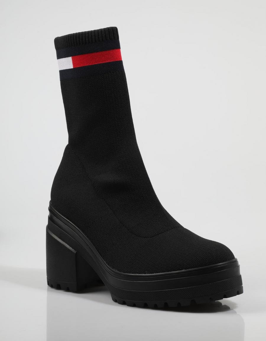 TOMMY HILFIGER Water Resistent Knitted Boot Noir