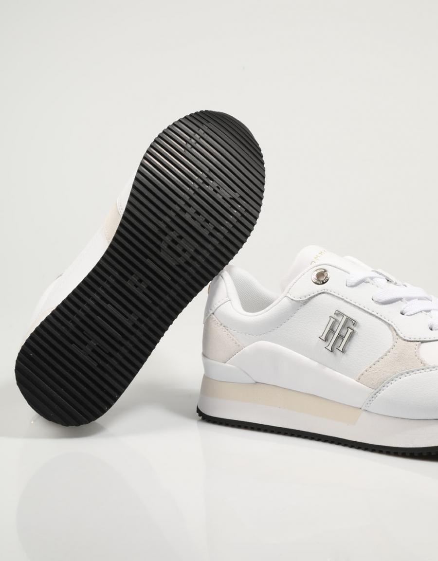 TOMMY HILFIGER Th Emboss Metallic Sneaker Blanco