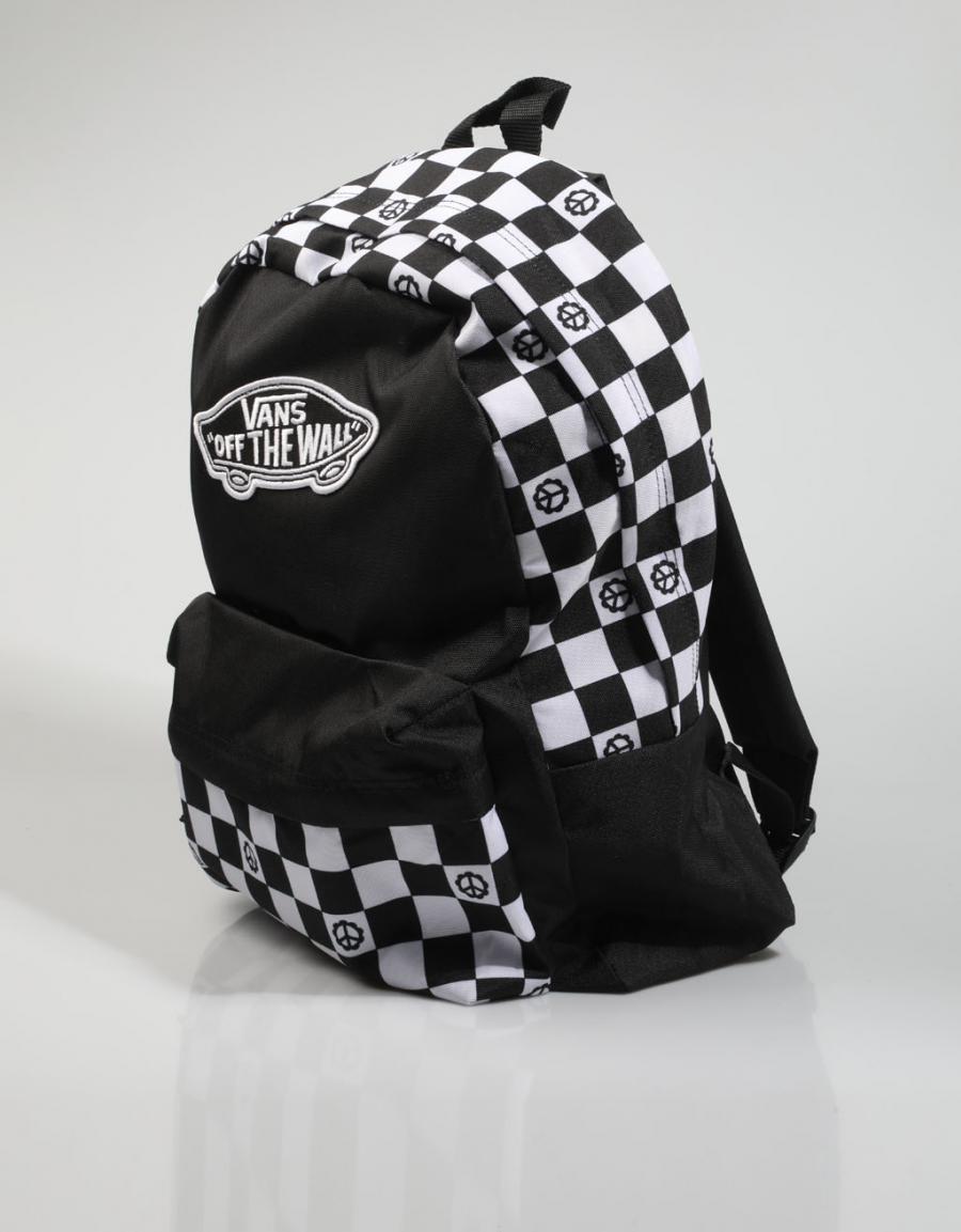 VANS Wm Realm Backpack Peace Check Negro