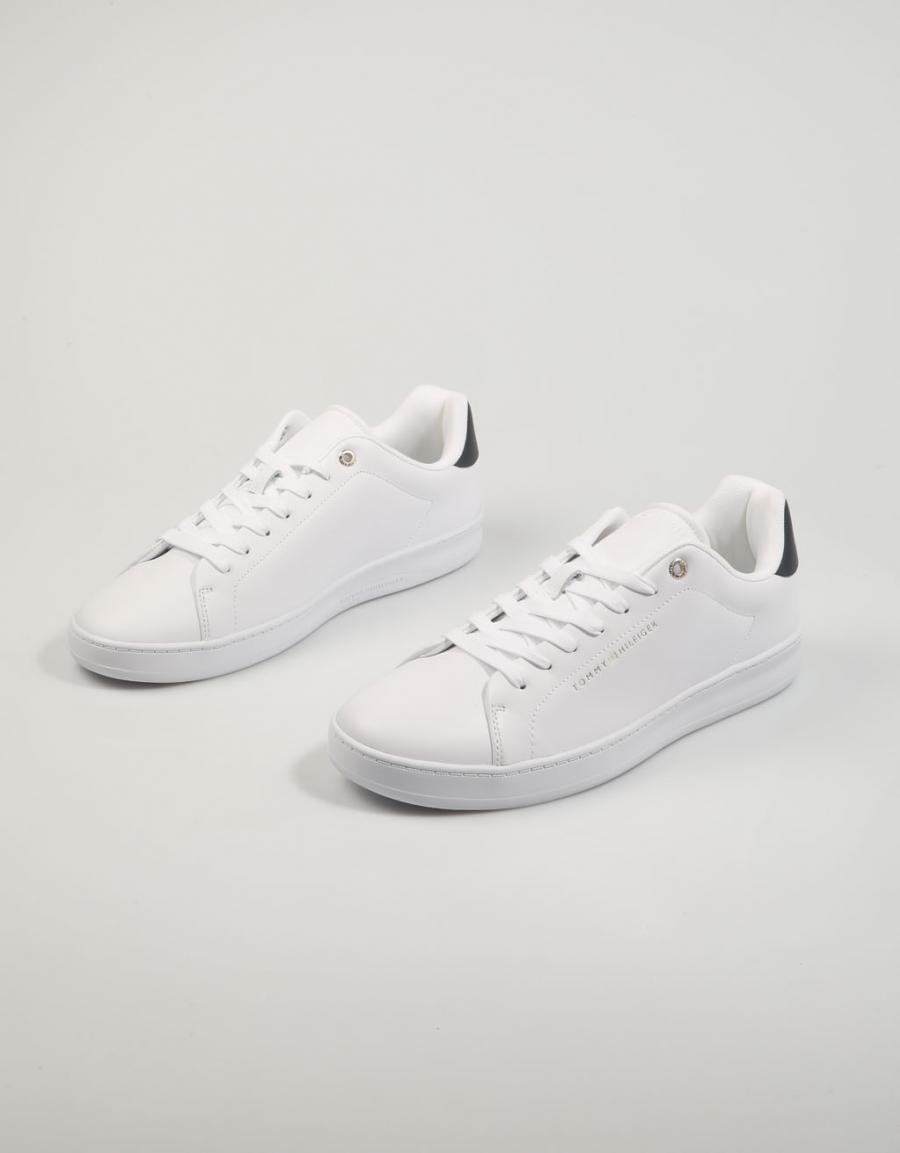 TOMMY HILFIGER Court Cupsole Leather Gold White