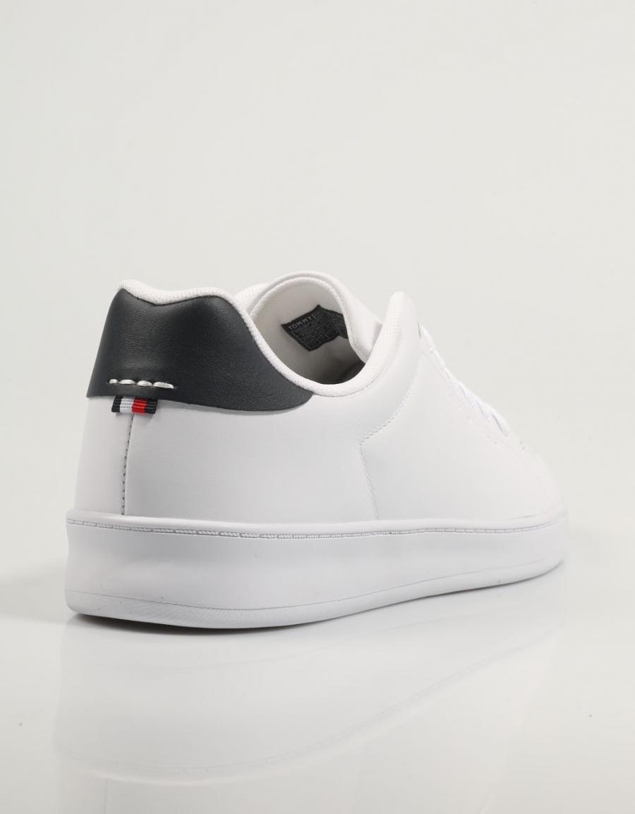 TOMMY HILFIGER Court Cupsole Leather Gold Blanc