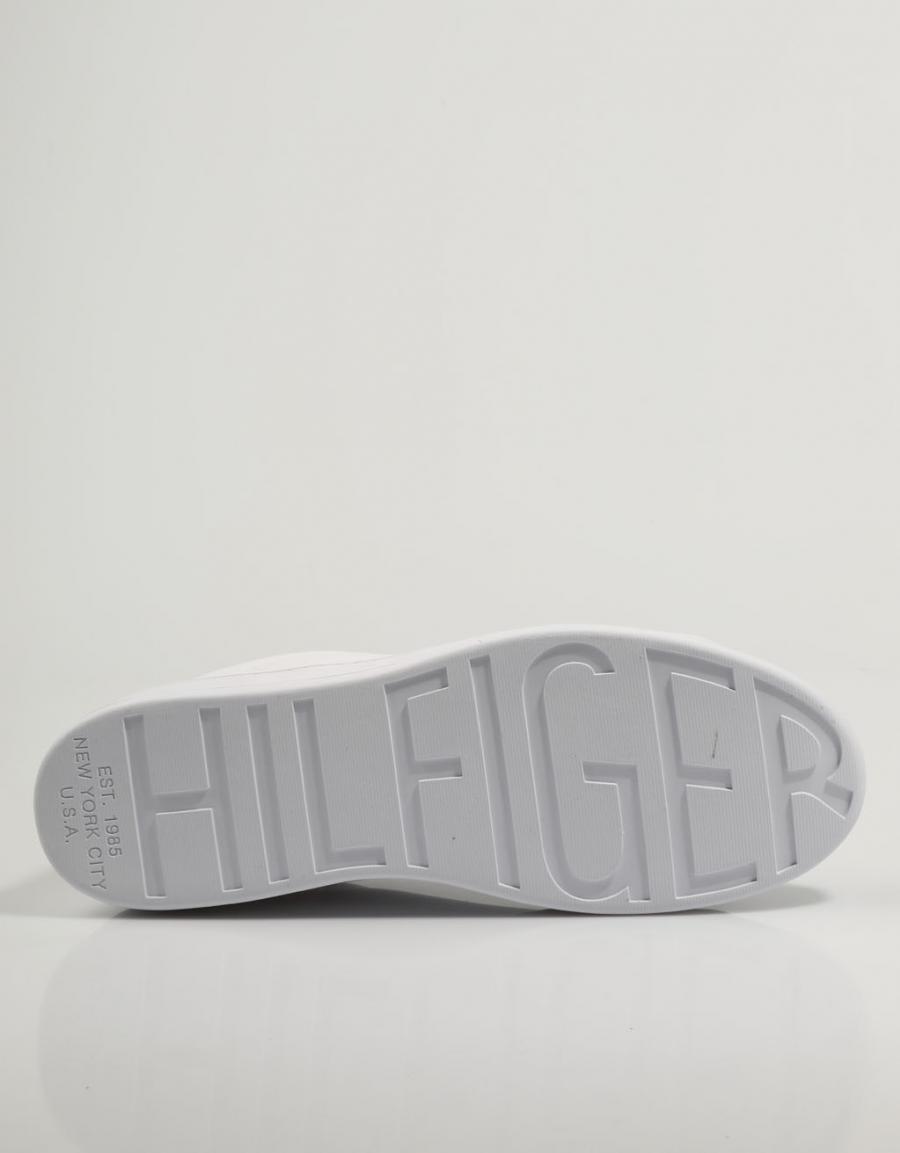 TOMMY HILFIGER Court Cupsole Leather Gold Branco