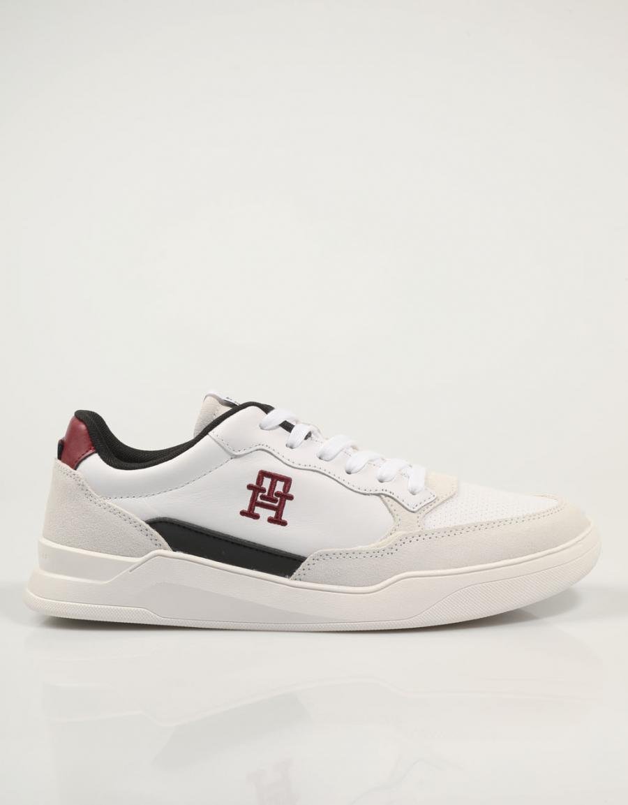TOMMY HILFIGER Elevated Cupsole Lth Mix Blanc