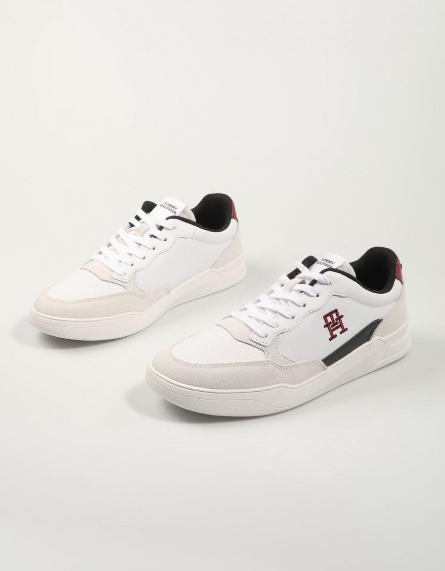 TOMMY HILFIGER Elevated Cupsole Lth Mix White