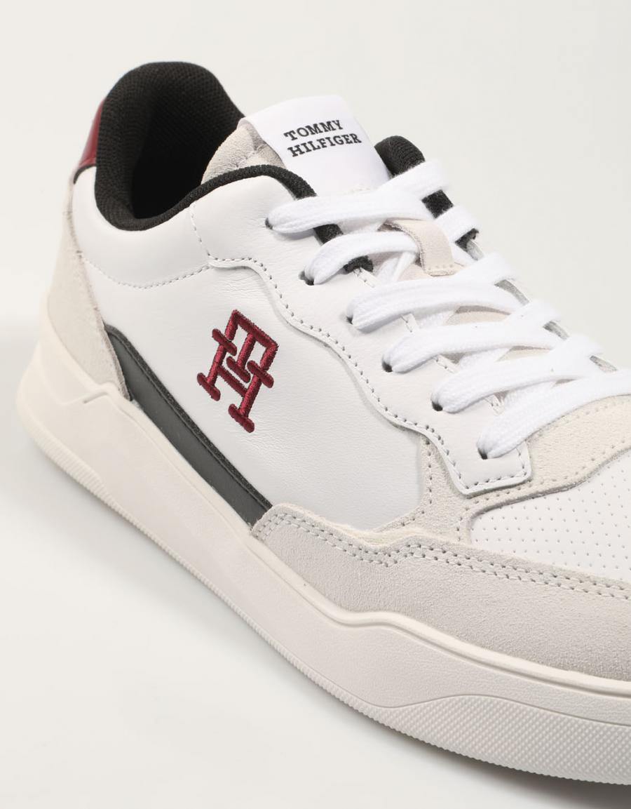TOMMY HILFIGER Elevated Cupsole Lth Mix White