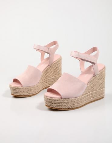 WEDGE SANDAL ANKLE CLIP SU Rosa