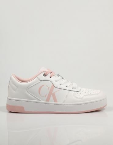 CUPSOLE LACEUP BASKET LOW LTH Blanc