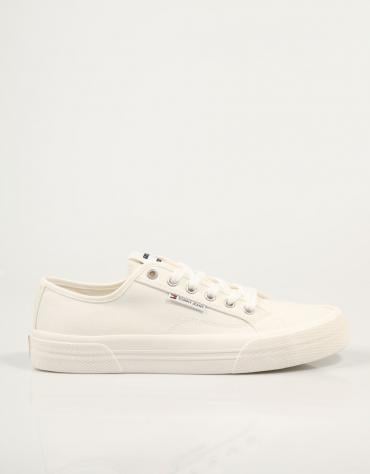 SNEAKERS LACE UP CANVAS COLOR