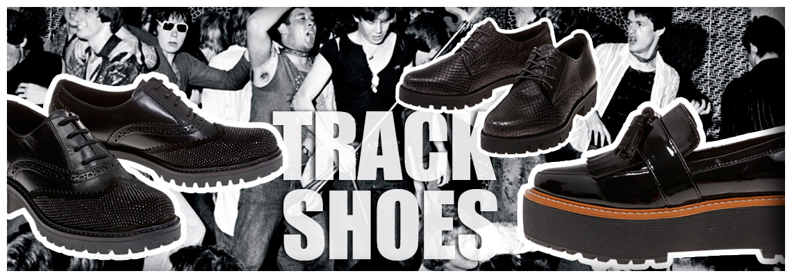 Zapatos track shoes, zapatos creepers, zapatos suela gruesa.
